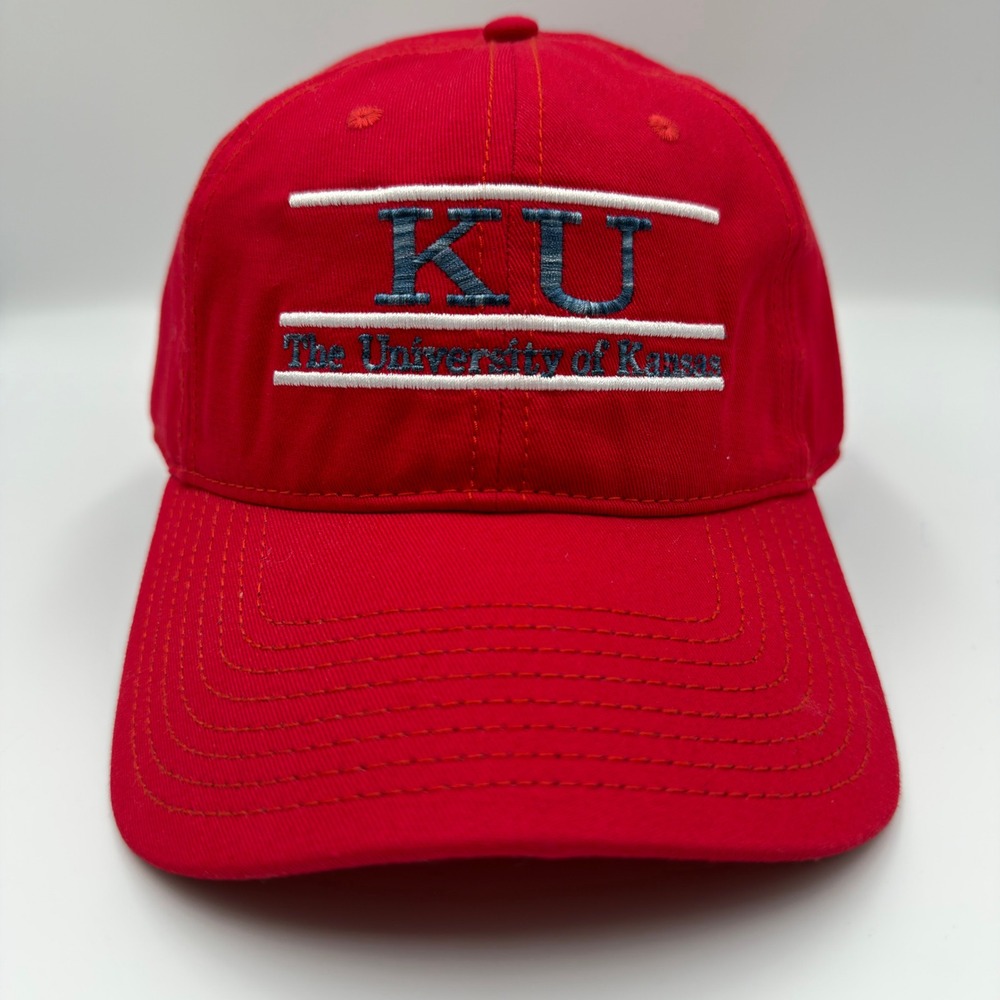 The Game University of Kansas Jayhawks Hat Red KU Embroidered Baseball Cap OSFM